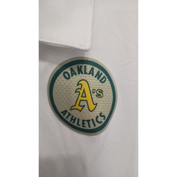 Nike Oakland A's athletic Polo Cooperstown collection men's SZ L Dri-Fit - Picture 4 of 7